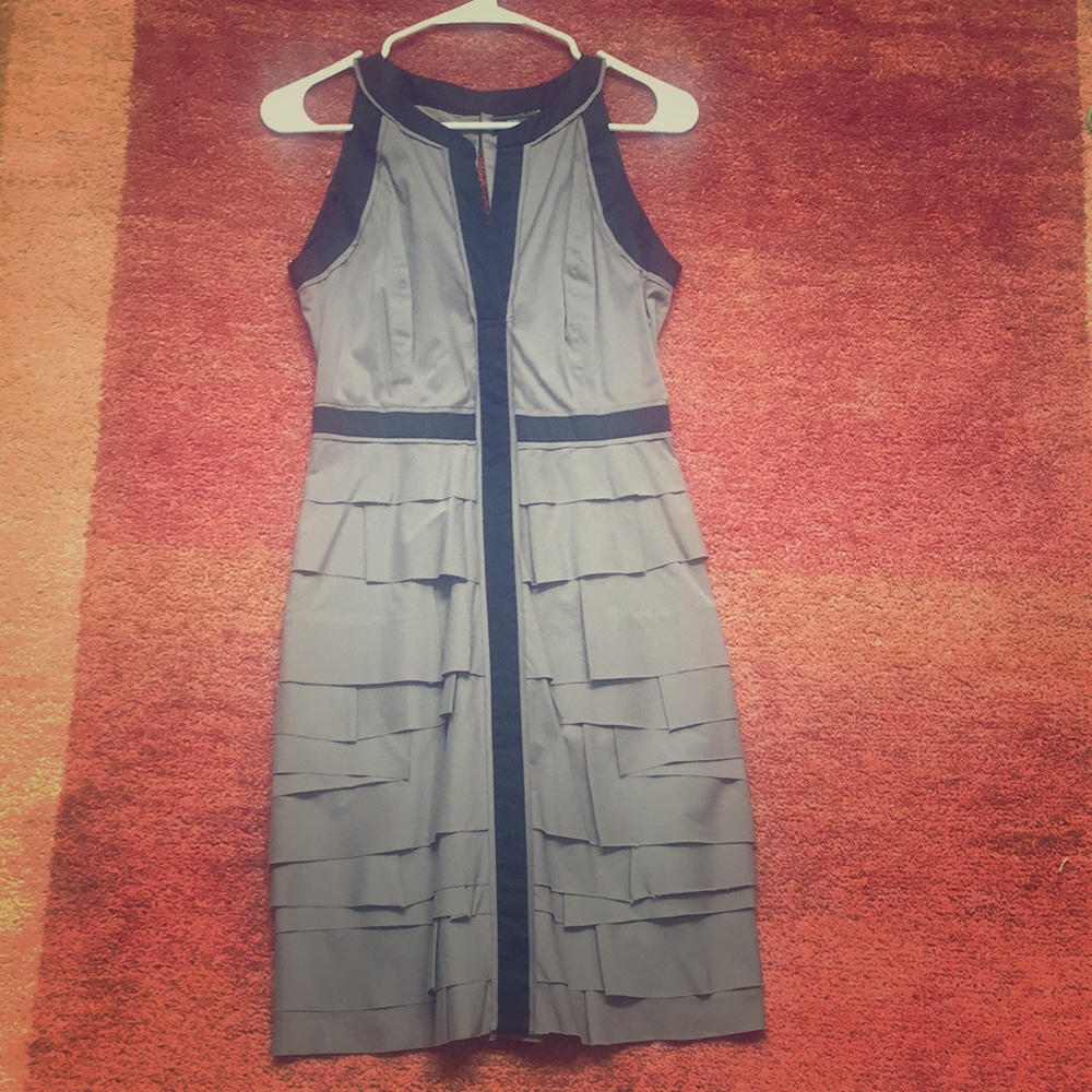 BCBGMaxAzria Grey and Black Dress. Size 2.